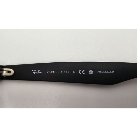 Ray-Ban New Wayfarer Sunglasses RB2132 Matte Black Blue/Grey Lens Polarized - Picture 10 of 11